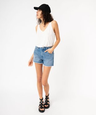 Short en jean aspect usé femme vue5 - GEMO 4G FEMME - GEMO