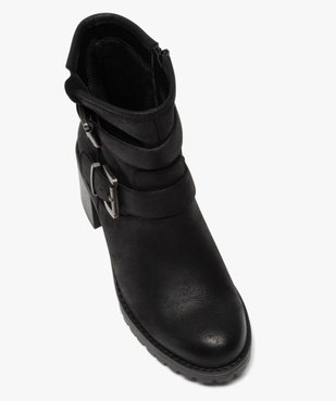 Boots femme à talon carré et larges brides décoratives vue5 - GEMO(URBAIN) - GEMO