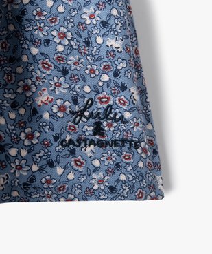 Robe fille fleurie à smocks et manches blousantes vue3 - LULUCASTAGNETTE - GEMO