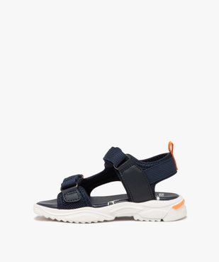 Sandales garçon à brides scratch en mesh avec semelle sportive vue3 - GEMO (ENFANT) - GEMO