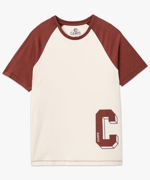 Tee-shirt manches courtes raglan contrastantes homme - Camps United vue4 - CAMPS GEMO FOR GOOD - GEMO