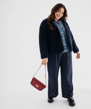 Veste courte réversible unie femme grande taille vue4 - GEMO 4G GT - GEMO