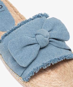 Mules femme plates à semelle en jute et bandeau denim vue6 - GEMO (CASUAL) - GEMO