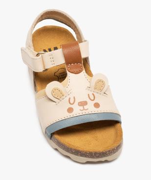 Sandales bébé garçon dessus cuir motif ourson – NA! vue5 - NA! - GEMO