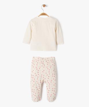 Pyjama en velours 2 pièces bébé fille - LuluCastagnette vue3 - LULUCASTAGNETTE - GEMO