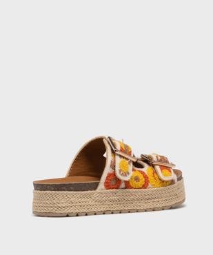 Mules à semelle plateforme et larges brides crochet femme vue5 - 5 MILES - GEMO