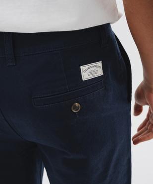 Pantalon chino en twill de coton uni homme - LuluCastagnette vue2 - LULUCASTAGNETTE - GEMO