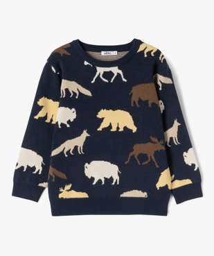 Pull à motifs animaux garçon vue2 - GEMO (ENFANT) - GEMO