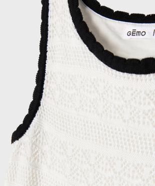Robe courte sans manches en crochet fille vue3 - GEMO (ENFANT) - GEMO