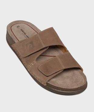 Sandales à scratch dessus cuir homme - Pierre Cardin vue5 - PIERRE CARDIN D - GEMO