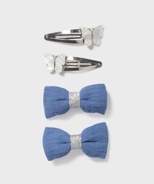 Barrettes cheveux papillons fille (lot de 4) vue1 - GEMO (ACCESS) - GEMO