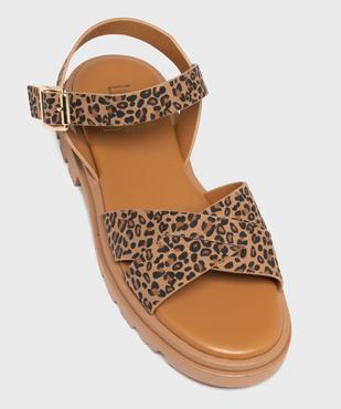 Sandales à brides imprimées sur semelle crantée femme - 5 Miles vue5 - 5 MILES - GEMO