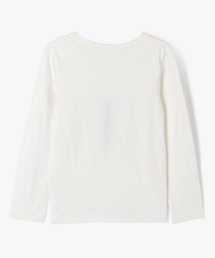 Tee-shirt manches longues avec motif chat fille vue3 - GEMO 4G FILLE - GEMO