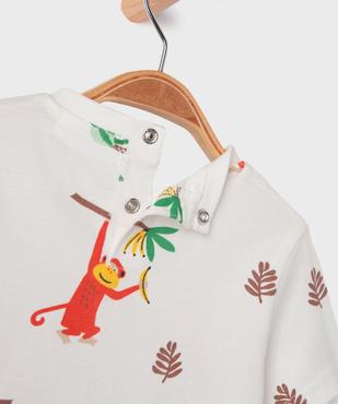Tee-shirt manches courtes à motifs animaliers bébé garçon vue2 - GEMO 4G BEBE - GEMO