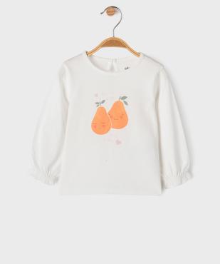 Tee-shirt manches longues avec motifs bébé fille vue1 - GEMO(BEBE DEBT) - GEMO