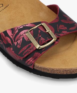Mules femme à talon plat et bride ajustable imprimée vue6 - GEMO (CASUAL) - GEMO