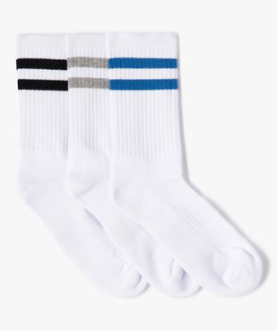 Chaussettes de sport avec bandes colorées garçon (lot de 3) vue1 - GEMO (ENFANT) - GEMO