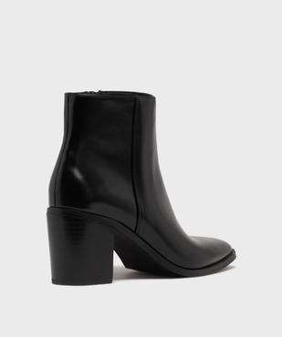 Bottines à bout carré et talon bloc femme - Follow Me vue4 - FOLLOW ME G4G - GEMO