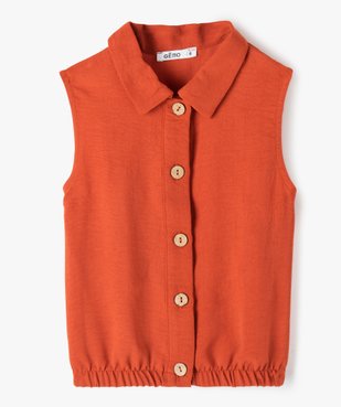 Chemise fille sans manches effet blouse vue1 - GEMO (ENFANT) - GEMO