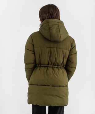 Doudoune mi-longue à capuche femme vue3 - GEMO(FEMME PAP) - GEMO