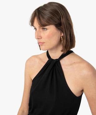 Débardeur femme avec encolure américaine noué devant vue2 - GEMO(FEMME PAP) - GEMO