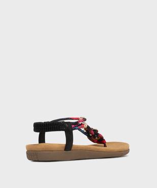 Sandales femme à entre-doigts et fines brides foulard vue10 - EMILIA ROSA - GEMO