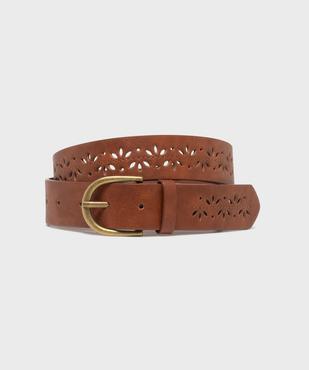 Ceinture large avec motifs perforés femme vue1 - GEMO (ACCESS) - GEMO