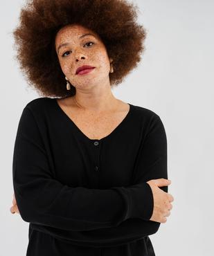 Gilet fin long à col rond femme grande taille vue6 - GEMO (G TAILLE) - GEMO