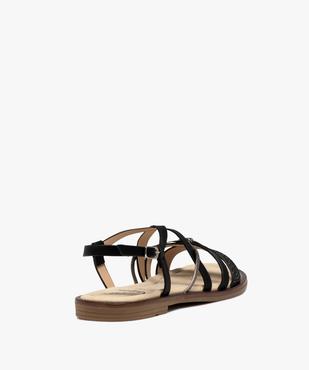 Sandales femme à talon plat et brides métallisées vue4 - GEMO (CASUAL) - GEMO