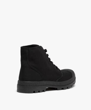Baskets homme montantes en toile et semelle crantée vue4 - GEMO (CASUAL) - GEMO