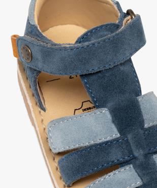 Chaussures de marche ouvertes en cuir à scratch bébé garçon - Na! vue6 - NA! - GEMO