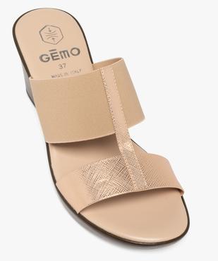 Mules femme compensées à bride élastique et bride fantaisie vue5 - GEMO(URBAIN) - GEMO