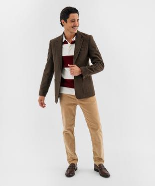 Polo rayé manches longues homme - LuluCastagnette vue4 - LULUCASTAGNETTE - GEMO