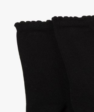 Chaussettes femme avec finition dentelée en haut de la tige (lot de 2) vue2 - GEMO 4G FEMME - GEMO