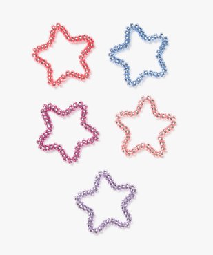Élastique à cheveux torsadé irisé forme étoile (lot de 5) vue1 - GEMO (ACCESS) - GEMO