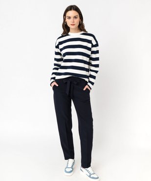 Pantalon de costume en toile fluide femme vue5 - GEMO(FEMME PAP) - GEMO