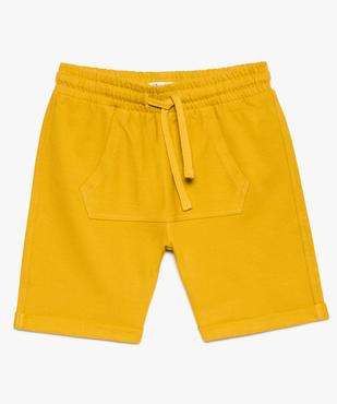 Bermuda garçon en molleton avec poche kangourou  vue2 - GEMO (ENFANT) - GEMO