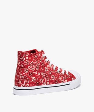 Baskets femme montantes en toile imprimée vue4 - GEMO 4G FEMME - GEMO
