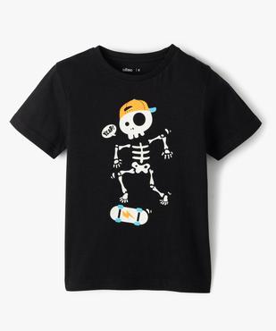 Tee-shirt garçon à manches courtes motif squelette phosphorescent vue1 - GEMO (ENFANT) - GEMO