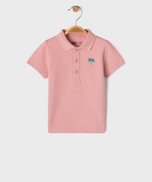 Polo manches courtes en maille piquée à motif bébé garçon vue1 - GEMO 4G BEBE - GEMO