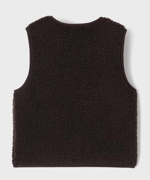 Veste sans manches en sherpa à boutons pression garçon vue4 - GEMO (ENFANT) - GEMO