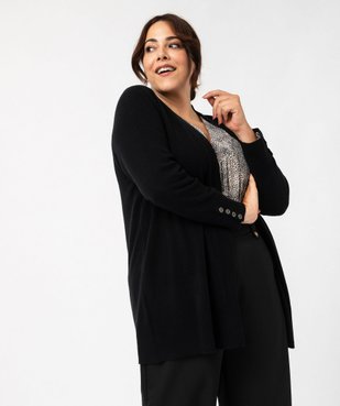 Gilet long porté ouvert femme grande taille vue2 - GEMO (G TAILLE) - GEMO