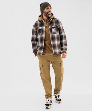 Sur-chemise à carreaux avec doublure matelassée homme - Roadsign vue7 - ROADSIGN D - GEMO