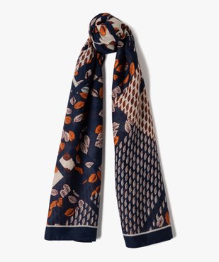 Foulard à motif feuillage femme vue1 - GEMO 4G FEMME - GEMO