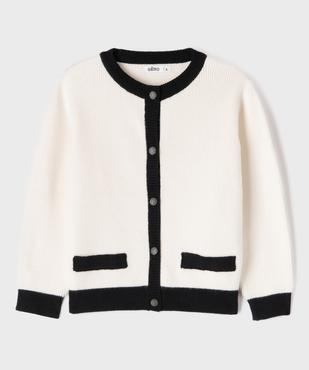 Gilet à col rond fille vue1 - GEMO (ENFANT) - GEMO