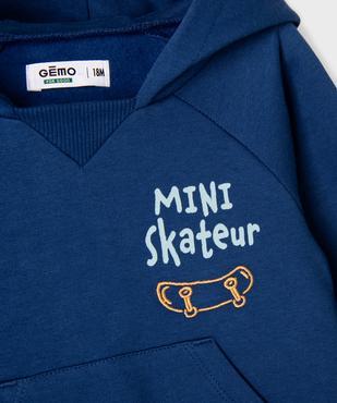 Sweat à capuche facile à mettre bébé garçon vue4 - GEMO 4G BEBE - GEMO
