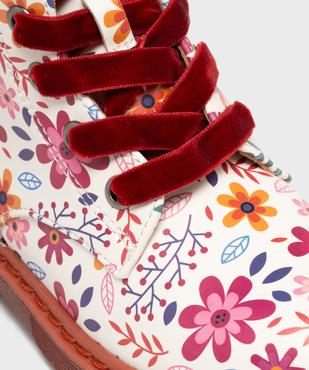 Bottines fleuries à lacets en velours fille  vue6 - LOVELY WINGS GEMO FOR GOOD - GEMO