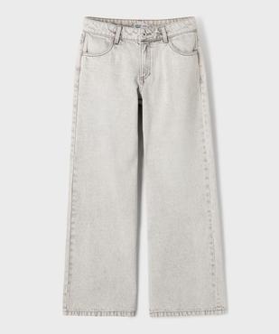 Jean baggy en denim de coton délavé fille vue1 - GEMO 4G FILLE - GEMO