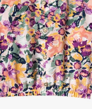 Chemise fille à motifs fleuris et finitions élastiquées  vue2 - GEMO (ENFANT) - GEMO