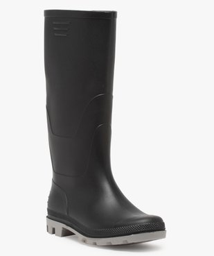 Bottes de pluie homme à semelle crantée contrastée vue2 - URBAN STEPS - GEMO